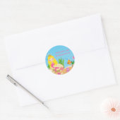 Onder het Zee Blonde Mermaid Birthday Sticker (Envelop)