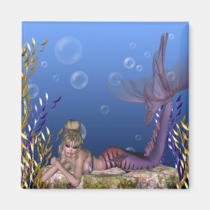 Onder het Zee Blonde Mermaid Fantasy Magnet Magneet
