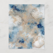 Onder het zee Blue Beach Whale BabyShower (Achterkant)