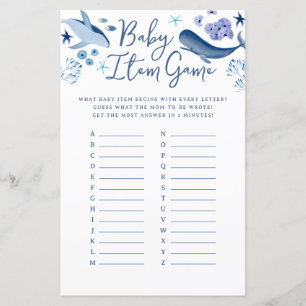 Onder het Zee Blue Boy Whale Baby Item Game