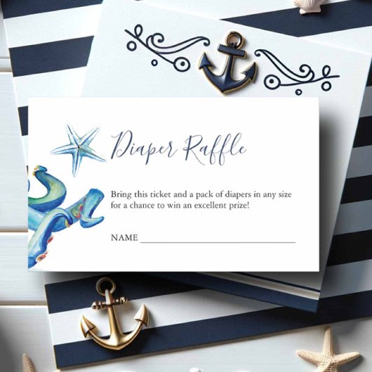 Onder het Zee Blue Diaper Raffle nodigt u de behui Informatiekaartje