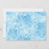Onder het Zee Blue & Gold Bridal Shower Invitation Kaart (Achterkant)