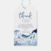 Onder het Zee Boy Baby shower Bedankt Cadeaulabel (Achterkant)