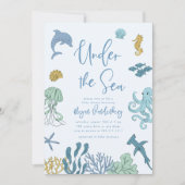 Onder het Zee Boy Baby shower Kaart (Voorkant)