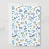 Onder het Zee Boy Baby shower Kaart (Achterkant)