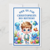 Onder het Zee Boy Birthday | Kaart (Voorkant)