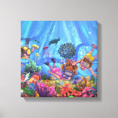 Onder het Zee Canvas Afdruk (Voorkant)