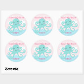 Onder het Zee Creatures/Stickers/Cupcake Toppers Ronde Sticker (Vel)