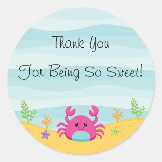 Onder het Zee Dank u Sticker (Voorkant)