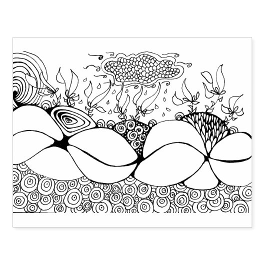 Onder het Zee Design Rubberstempel (Afrduk)