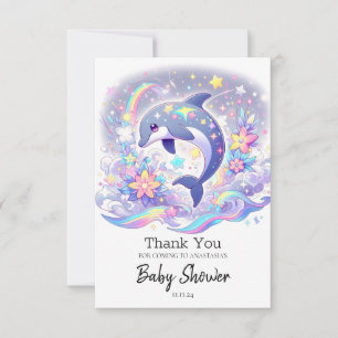Onder het Zee Dolfijn Baby shower Bedankkaart