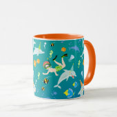 Onder het zee dolfijnen en jongen verjaardagsfeest mok (Voorkant rechts)