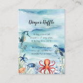 Onder het Zee Dolfijnschildpad Blauwe Luier Raffle Informatiekaartje (Voorkant)