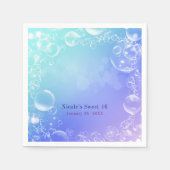 Onder het Zee Enchanted Bubbles Custom Party Servet (Voorkant)