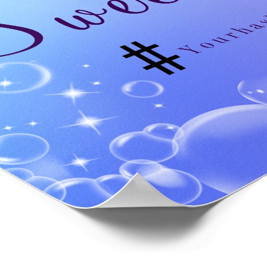 Onder het Zee Enchanted Bubbles Party Welkomstteke Poster (Hoek)