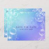 Onder het Zee Enchanted Bubbles Sla de datum op Aankondigingskaart (Voorkant / Achterkant)