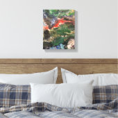 Onder het Zee Fairy-sprookje in groen Canvas Afdruk (Insitu (Slaapkamer))