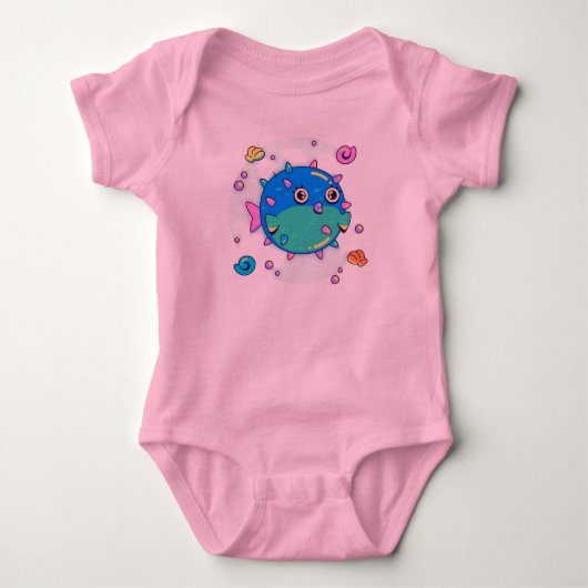 Onder het Zee Fish Adventure Baby Bodysuit (Voorkant)