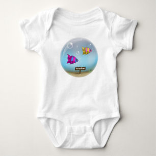 Onder het Zee - Fish Bowl Design - Baby Onsie Romper