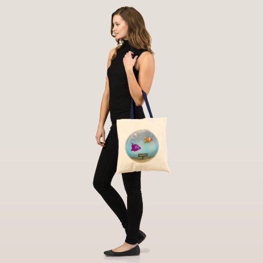 Onder het Zee - Fish Bowl Design - Canvas tas (Voorkant (model))