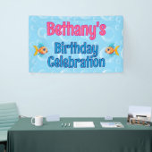 Onder het Zee Fish Custom Birthday Spandoek (Beurs)