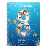 Onder het Zee Foto Big 8th Birthday Guest Book Notitieboek (Voorkant)