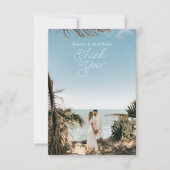 Onder het Zee Foto Bruiloft Dank u Kaart (Voorkant)