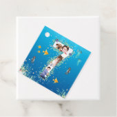 Onder het Zee Foto Collage Big 7th Birthday Bedankjes Labels (In situ)