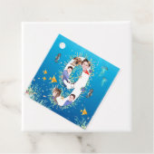 Onder het Zee Foto Collage Big 9th Birthday Bedankjes Labels (In situ)