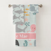 Onder het Zee Friends Pattern Bad Handdoek (Insitu)