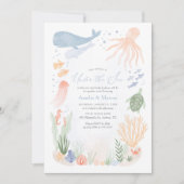 Onder het Zee Gender Reveal Party Kaart (Voorkant)