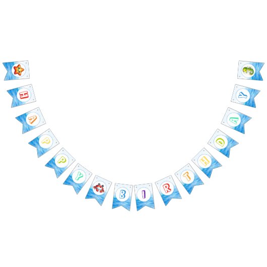 Onder het Zee Happy Birthday Banner voor kinderen (Alle)