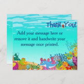 Onder het Zee Hartelijk dank Bedankkaart (Voorkant / Achterkant)