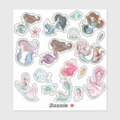 onder het zee is de verpakking mermaids - sticker  (Vel)