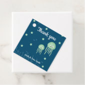 Onder het Zee Jellyfish Neutral Bedankt Bedankjes Labels (In situ)