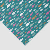Onder het Zee Kinder vispatroon Tissuepapier (Detail)