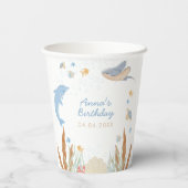 Onder het Zee Kinderen Birthday Party Papieren Bekers (Achterkant)