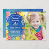 Onder het Zee Kinderen van Birthday Foto Kaart (Voorkant / Achterkant)