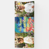 Onder het Zee Koraal Fotocollage Zeemeermin Verjaa Spandoek (Verticaal)