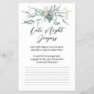 Onder het Zee kwal Late Night Luiers Kaart