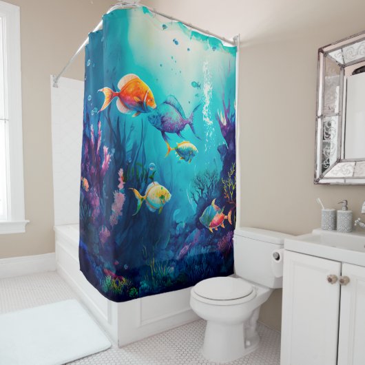 Onder het zee landschap douchegordijn (In situ)