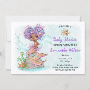 Onder het Zee Little Mermaid Baby shower Kaart