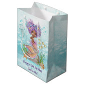 Onder het Zee Little Mermaid Birthday Medium Cadeauzakje (Voorkant Gekanteld)