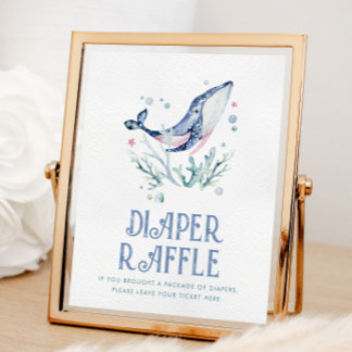Onder het Zee Luier Raffle Teken Poster
