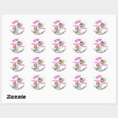 Onder het Zee Magical Mermaid Girly foto Ronde Sticker (Vel)