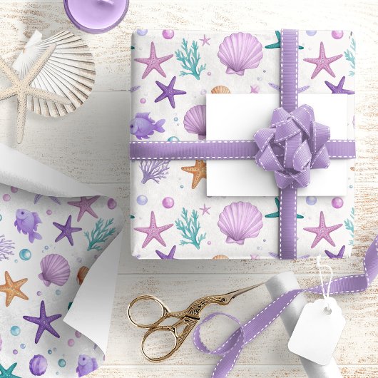 Onder het Zee Marine Life Pattern ID1143 Cadeaupapier