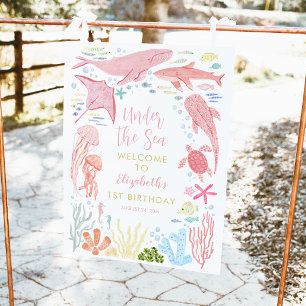 Onder het Zee Meisjes 1e verjaardag welkom Poster