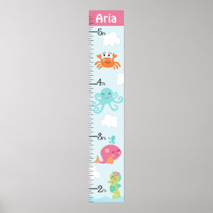 Onder het Zee/Meisjesgroeikaart houdt het bij 8x44 Poster