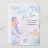 Onder het Zee Mermaid Adventure Birthday Kaart (Voorkant)