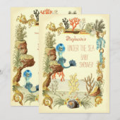 Onder het Zee Mermaid Baby shower Kaart (Voorkant / Achterkant)